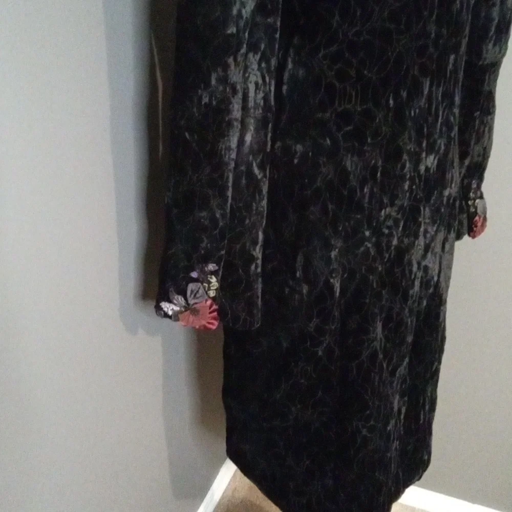 VINTAGE Katharyn Dianos Velvet Coat M - Picture 6 of 12